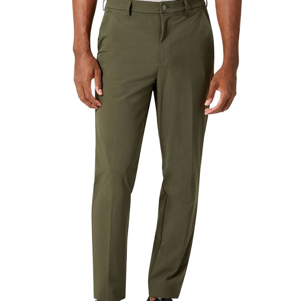 Calvin Klein Men's Slim Fit Tech Solid Performance Dress Pants B4HP